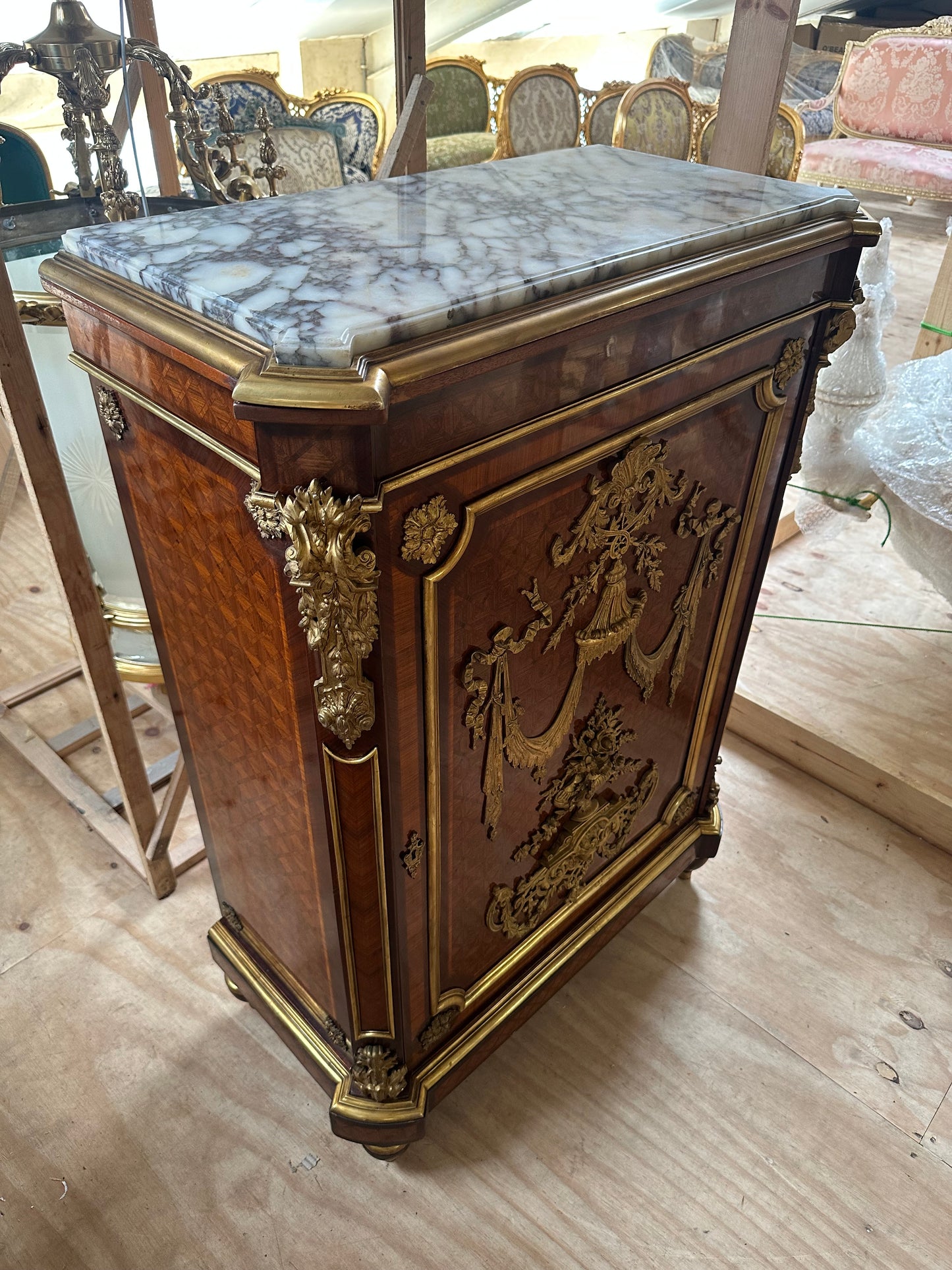 Stunning, Louis XV empire pier cabinet, (pair available)