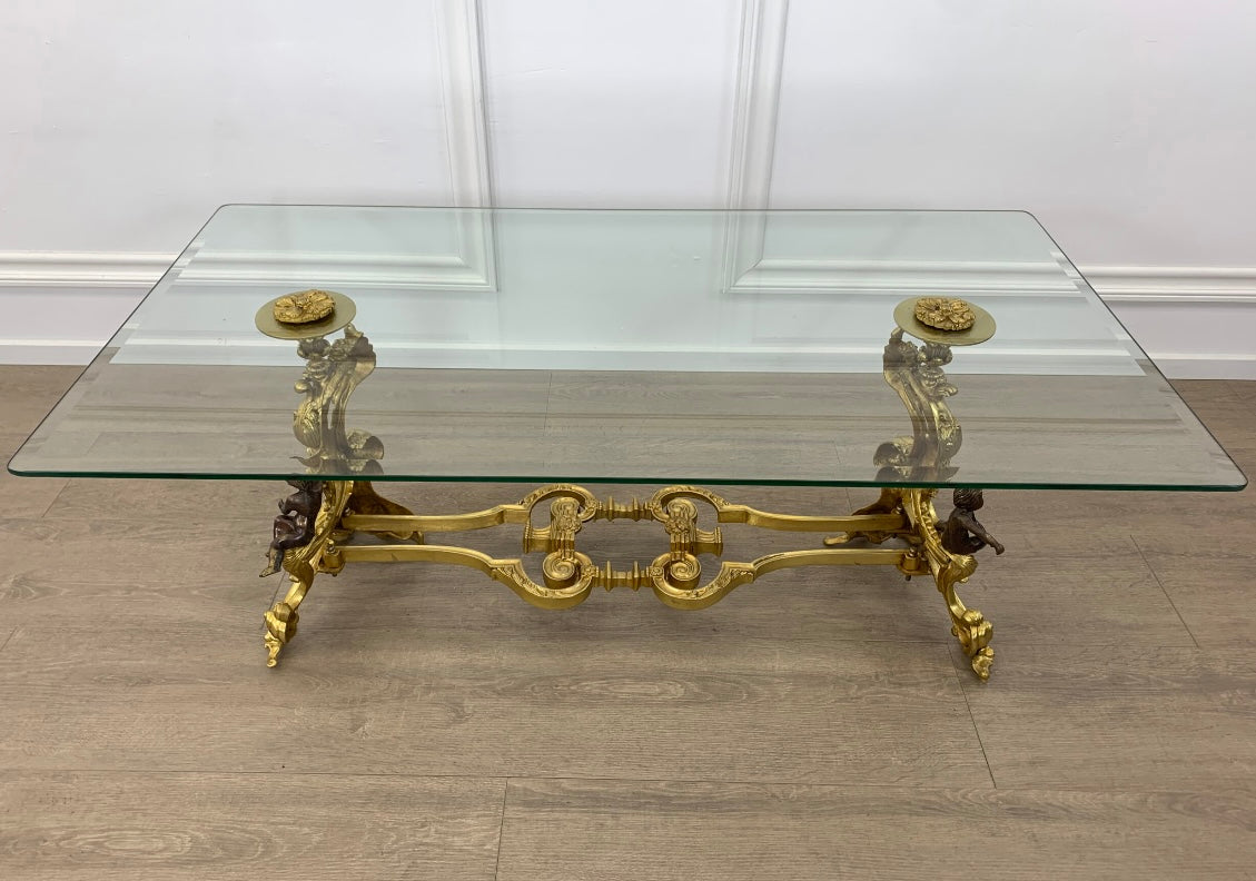 Bronze, French antique coffee table