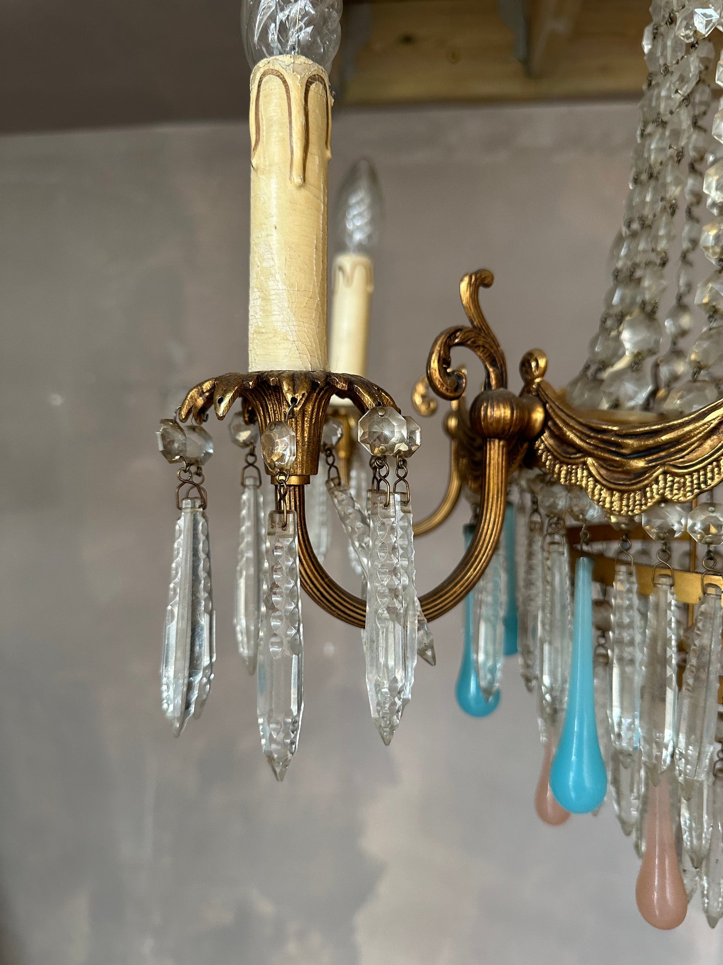 Beautiful 1930’s Italian Crystal Murano chandelier