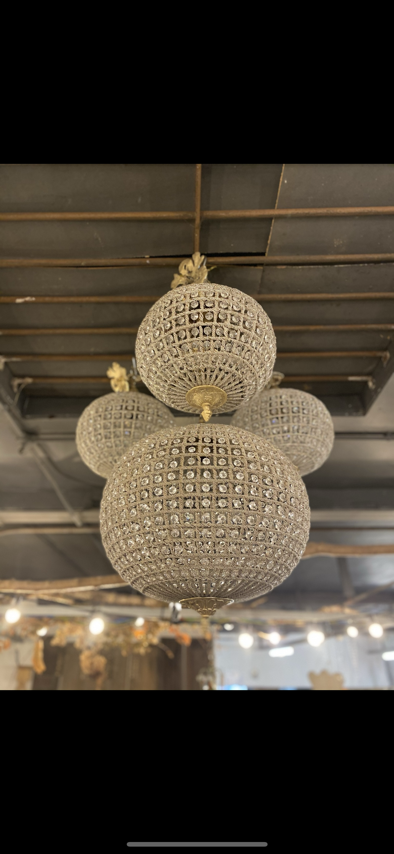 Lovely ball/round French chandelier 40cm