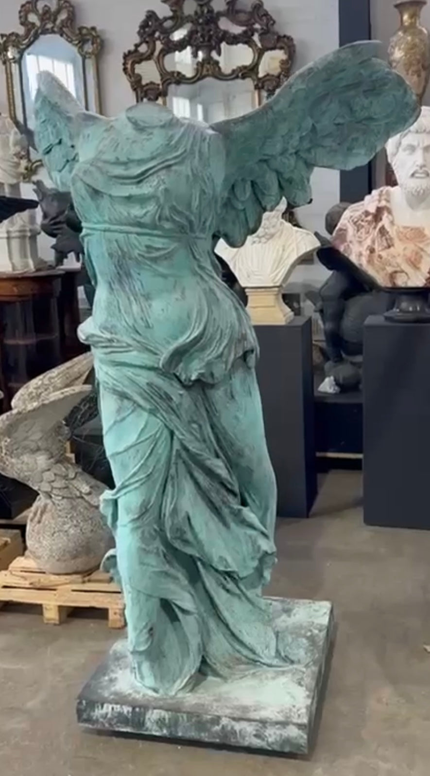 Nike of Samothrace bronze statue from Italy, extremely rare find.