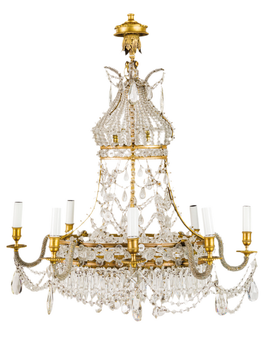 Stunning 19thC French crystal chandelier 80x55cm