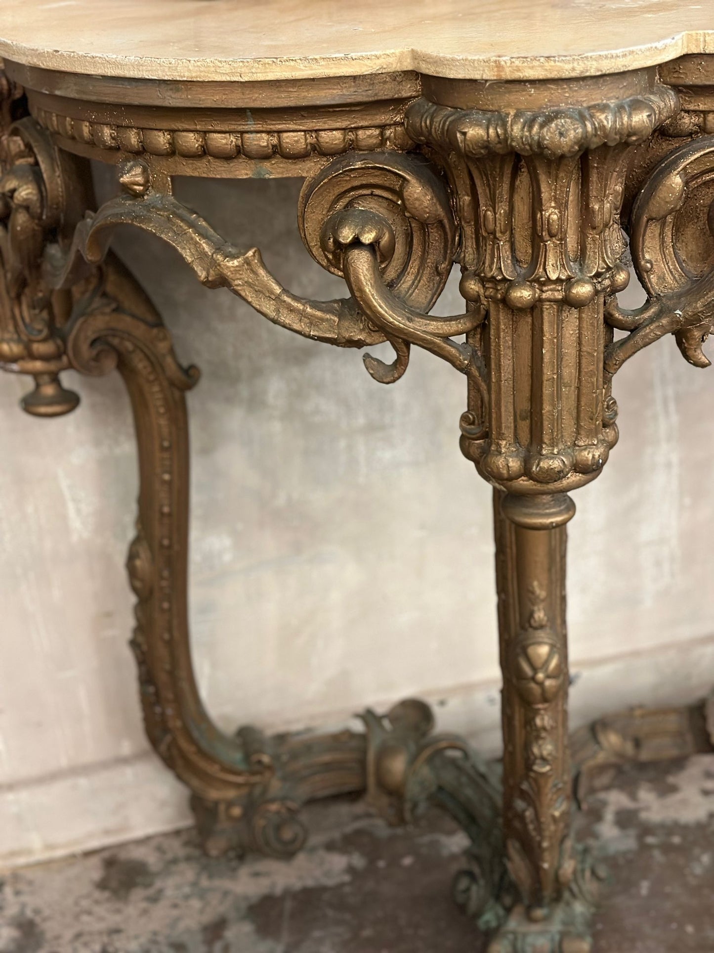 Victorian console table and mirror