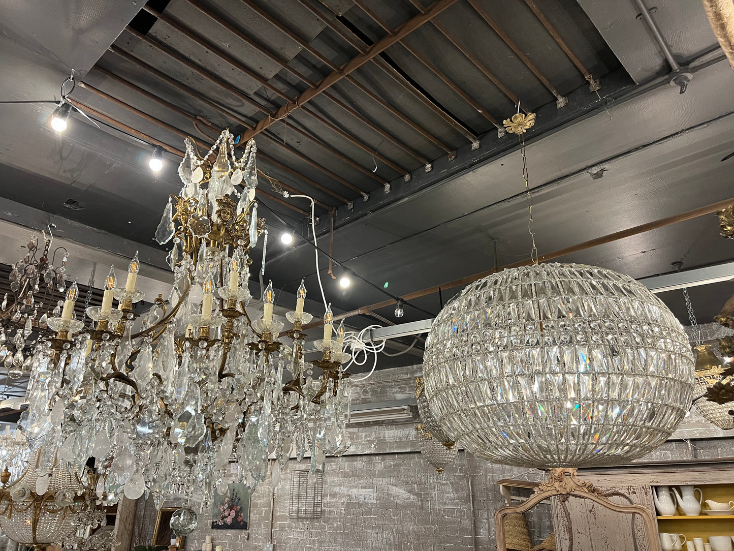 Large 80cm ball chandelier