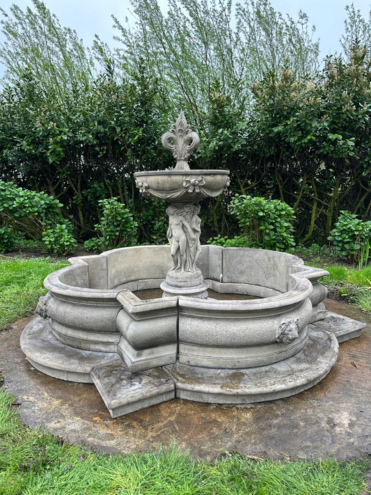 Huge, stone water fountain/feature, reclaimed from Belgium