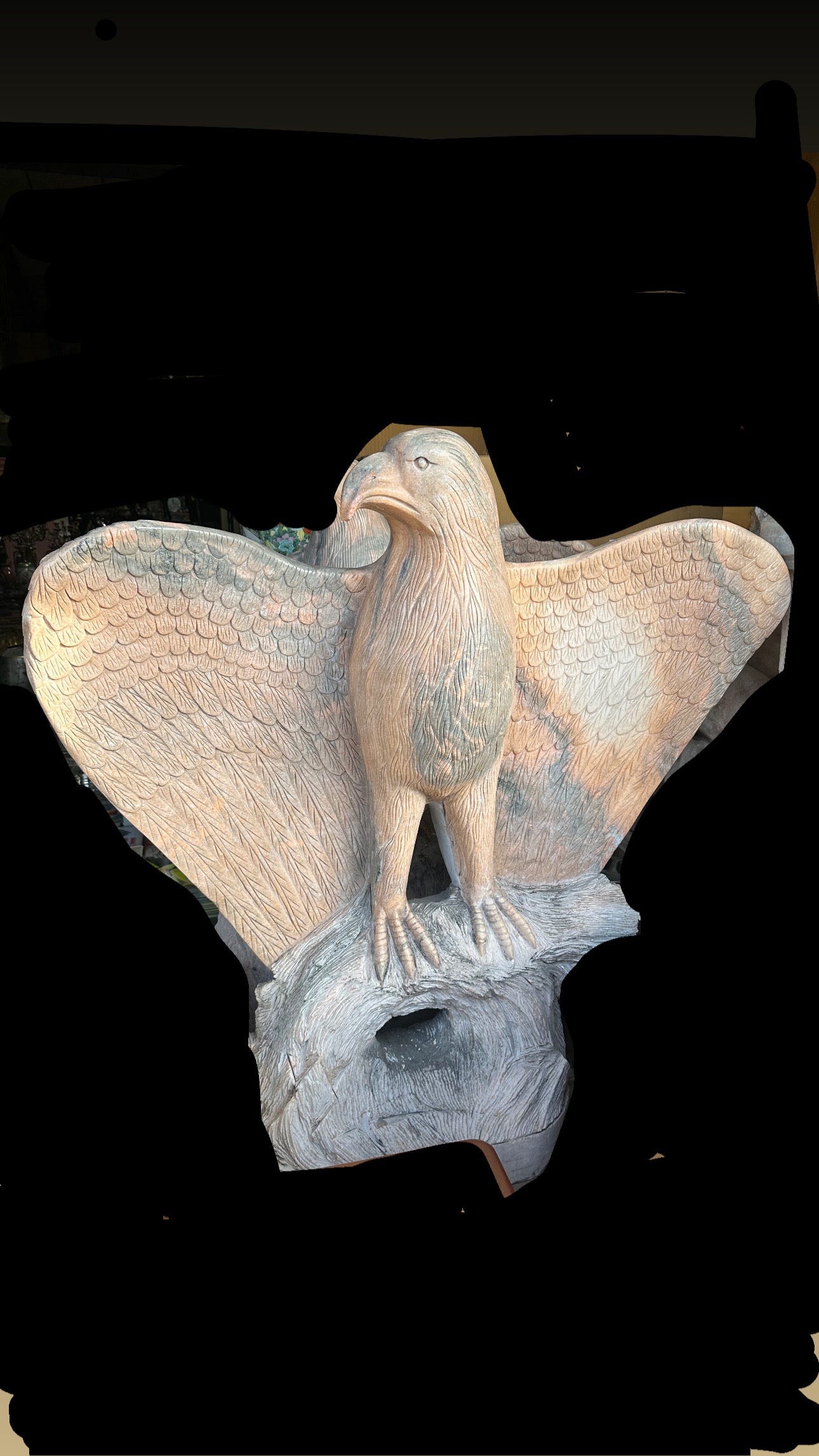 Pair of, Italian marble 1950’s carved eagles (priced individually)