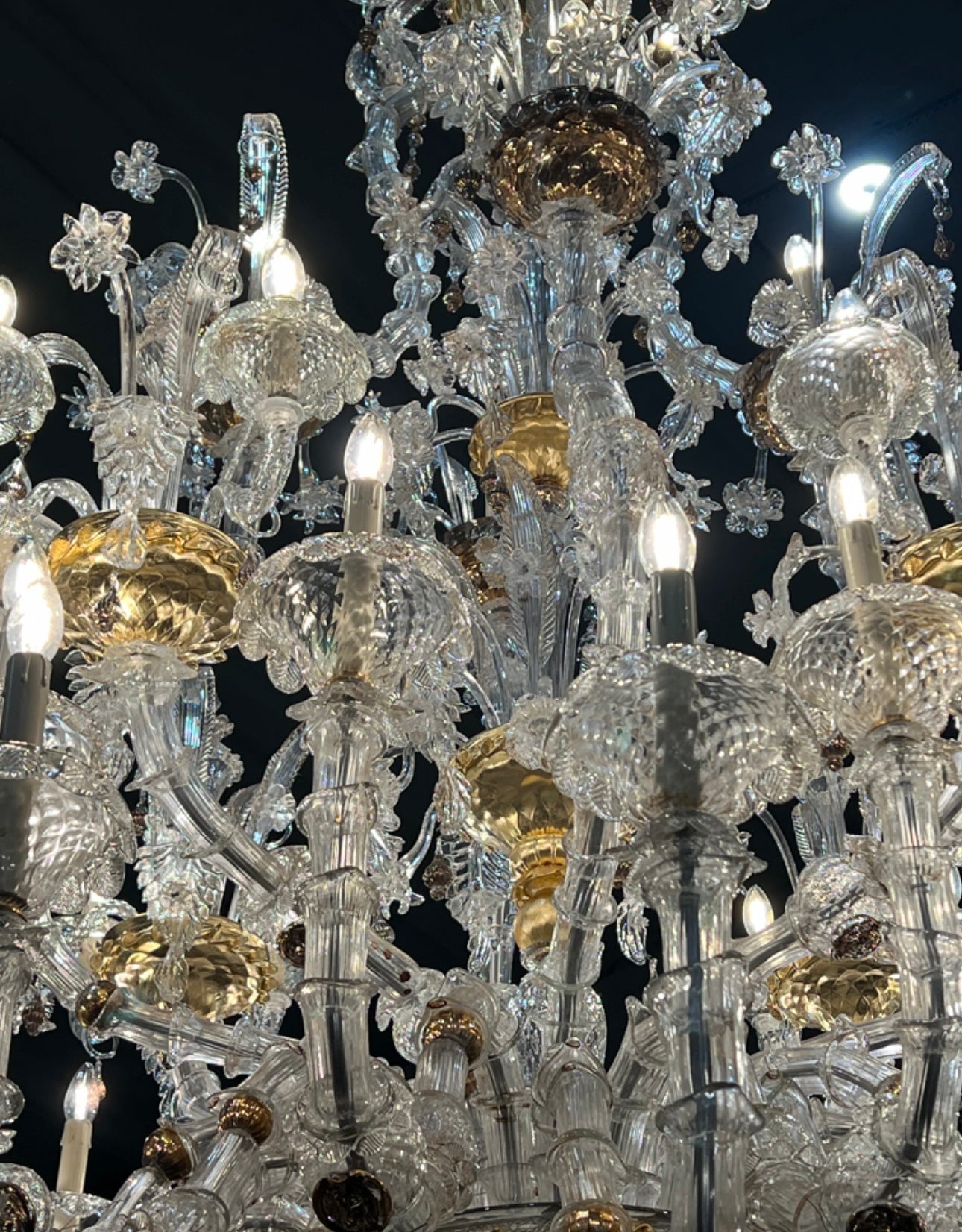 Huge, 3m tall, antique Italian Murano chandelier, rare size