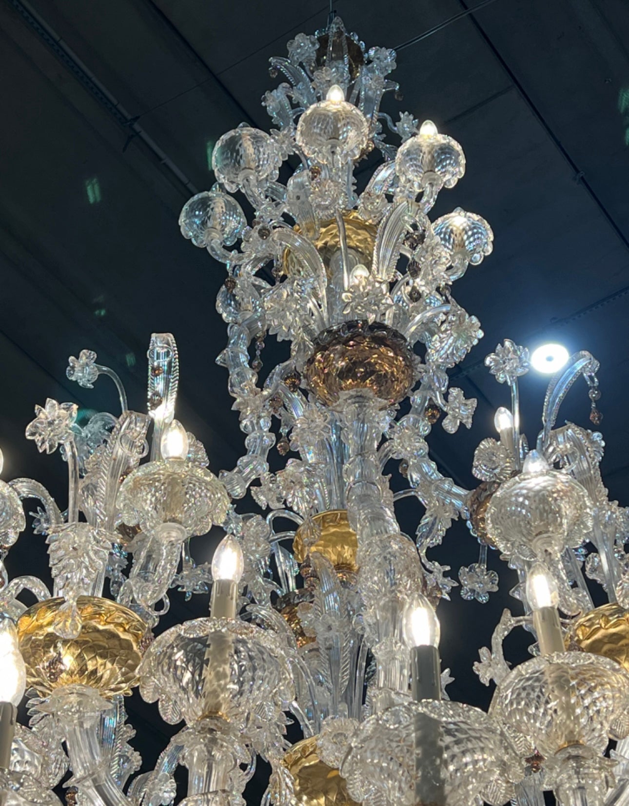 Huge, 3m tall, antique Italian Murano chandelier, rare size