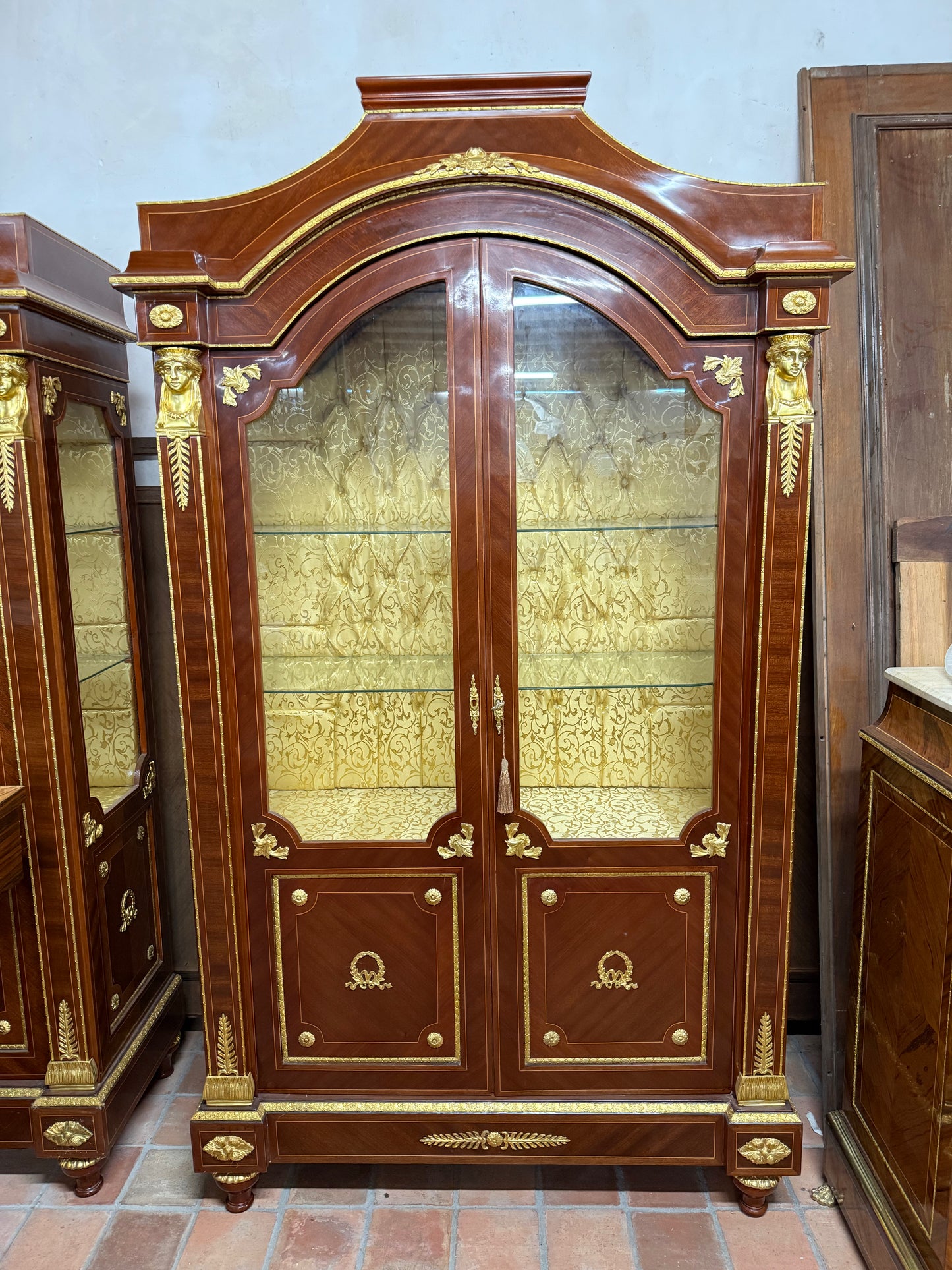 Beautiful glass fronted fren h vitrine/cupboard (pair available)